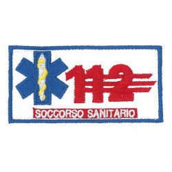 Patch 112 SOCCORSO SANITARIO con velcro