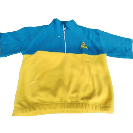 Micropile confederale mezza zip Giallo CHIARO